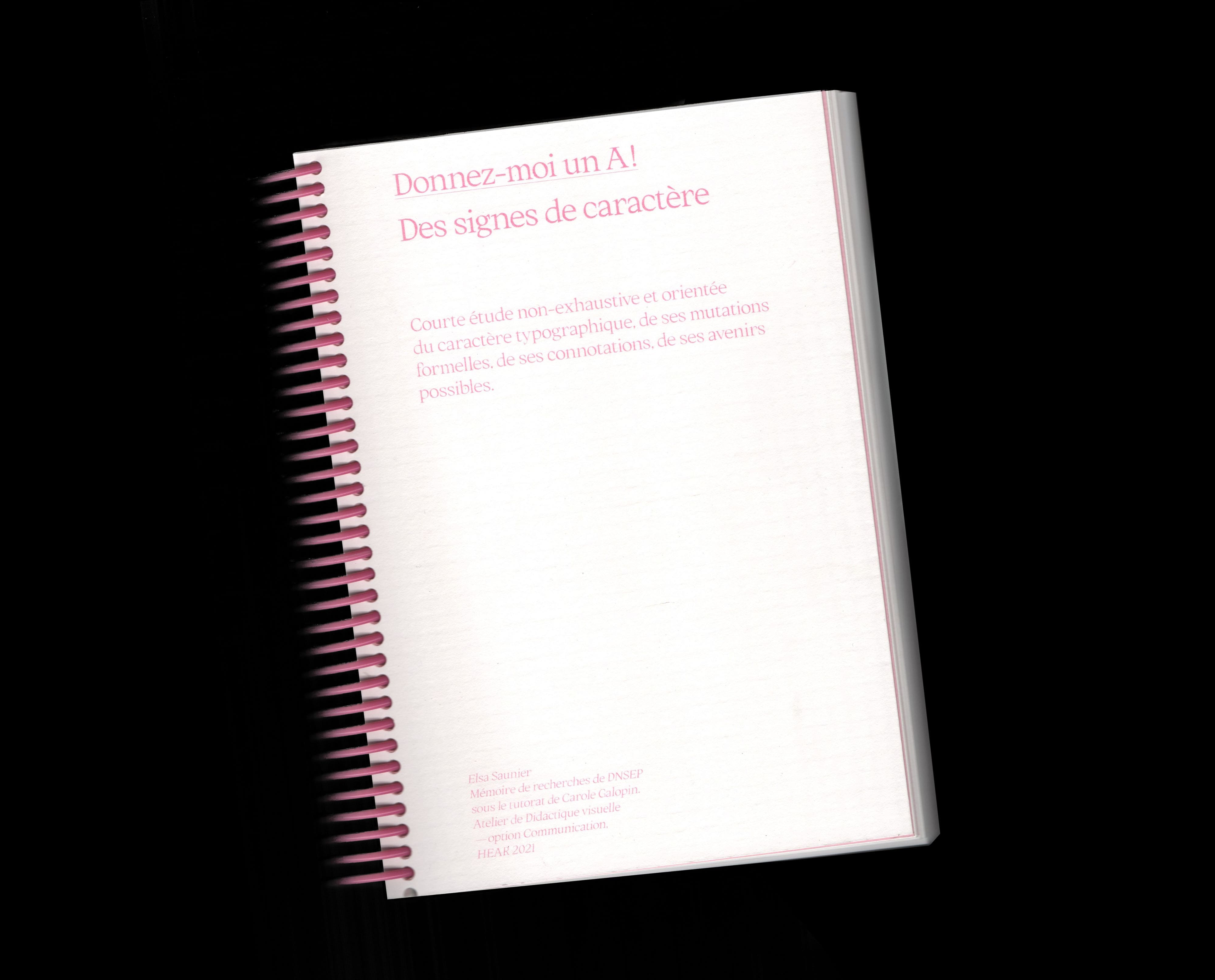 Mémoire de recherche, couverture