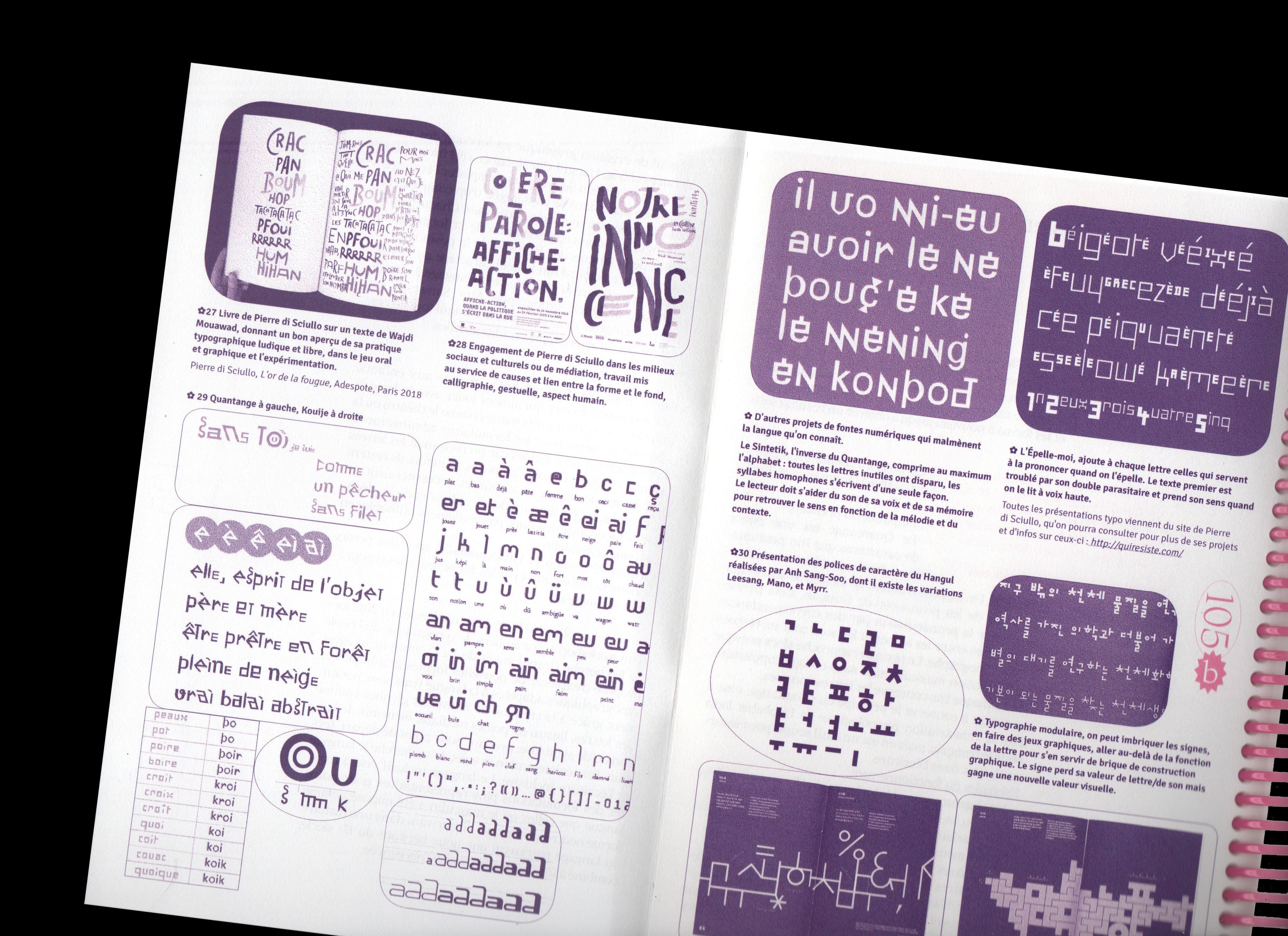 Mémoire de recherche, dossier de références dépliant