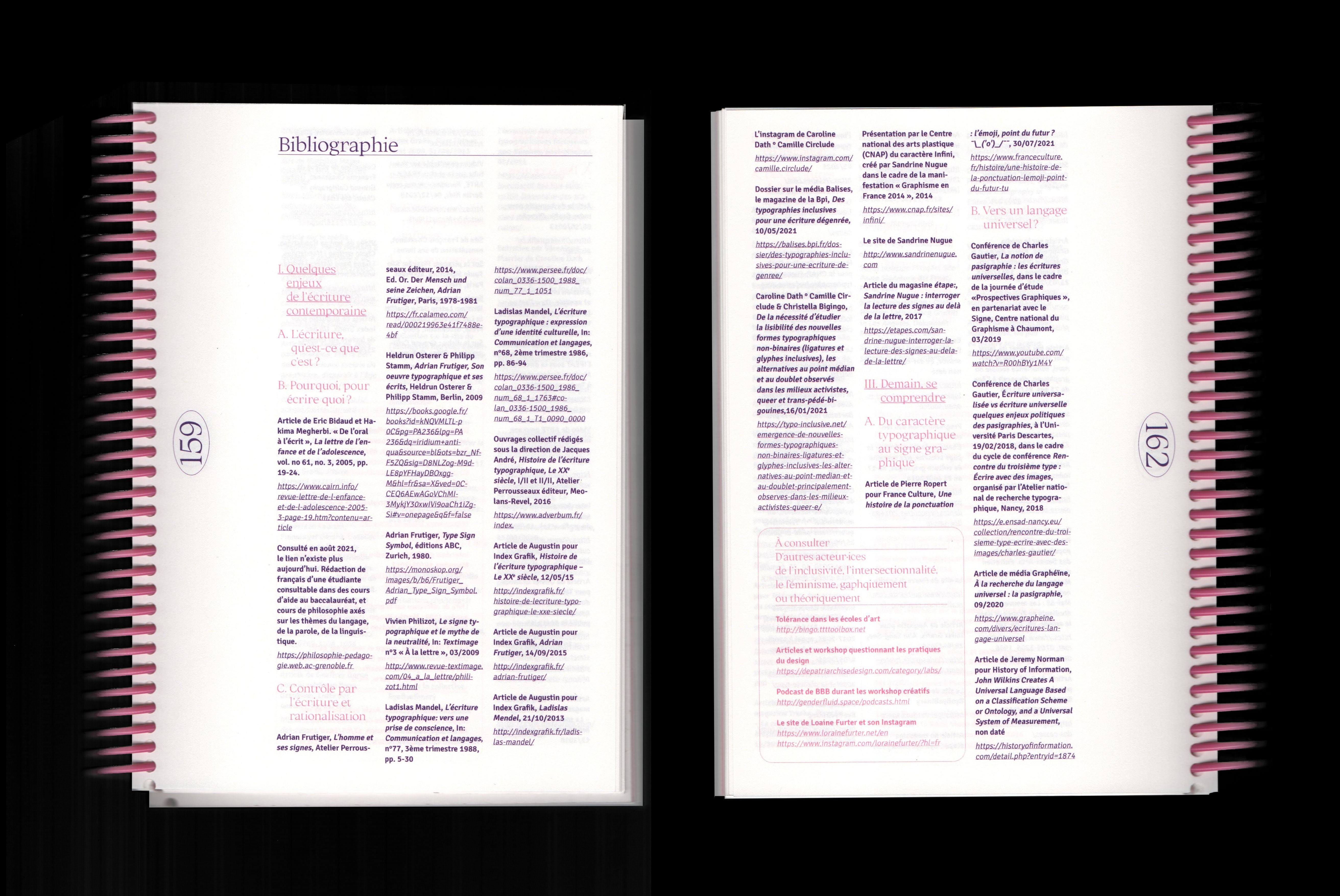 Mémoire de recherche, bilbiographie