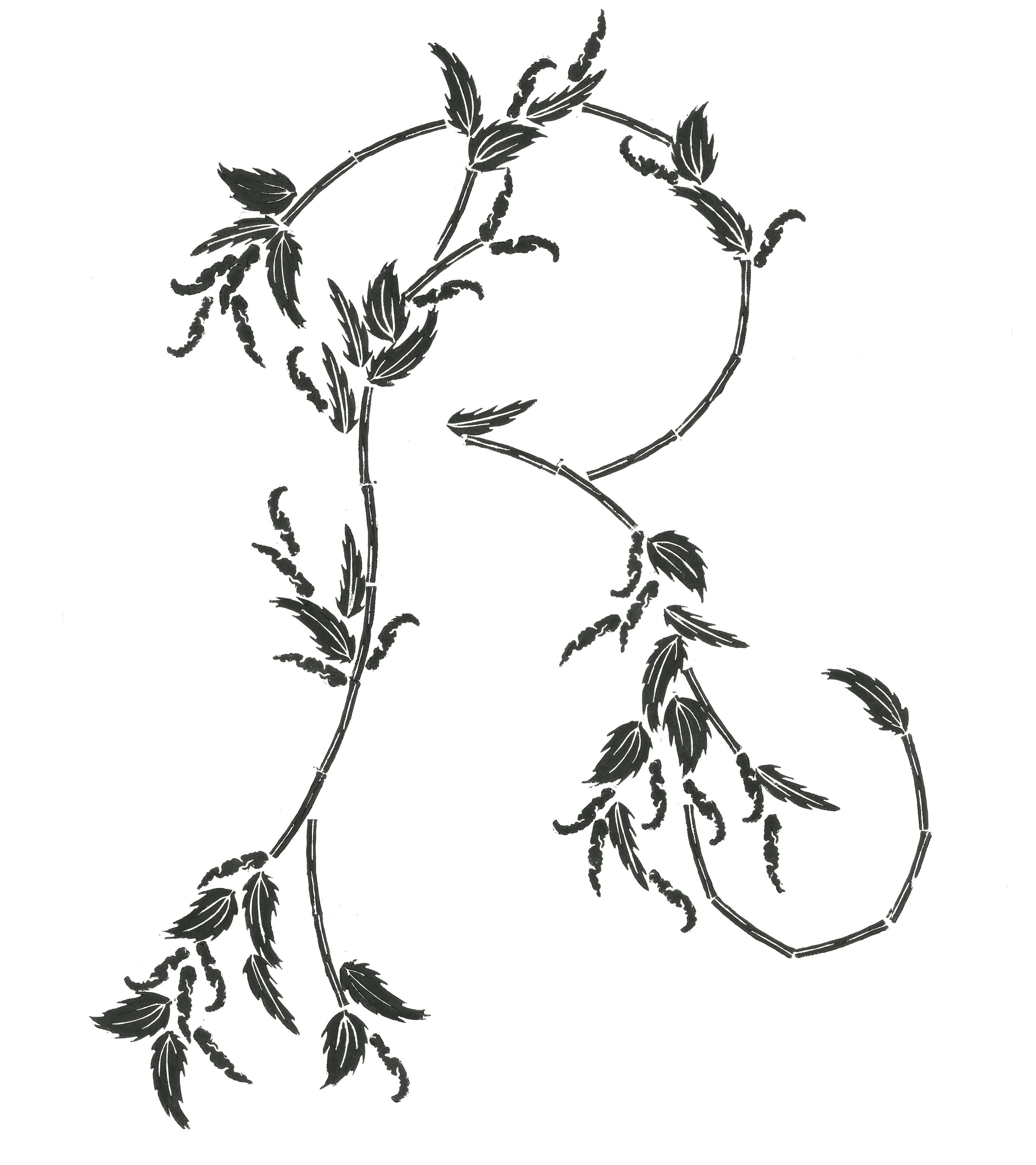 Typo Urtica, lettrine R