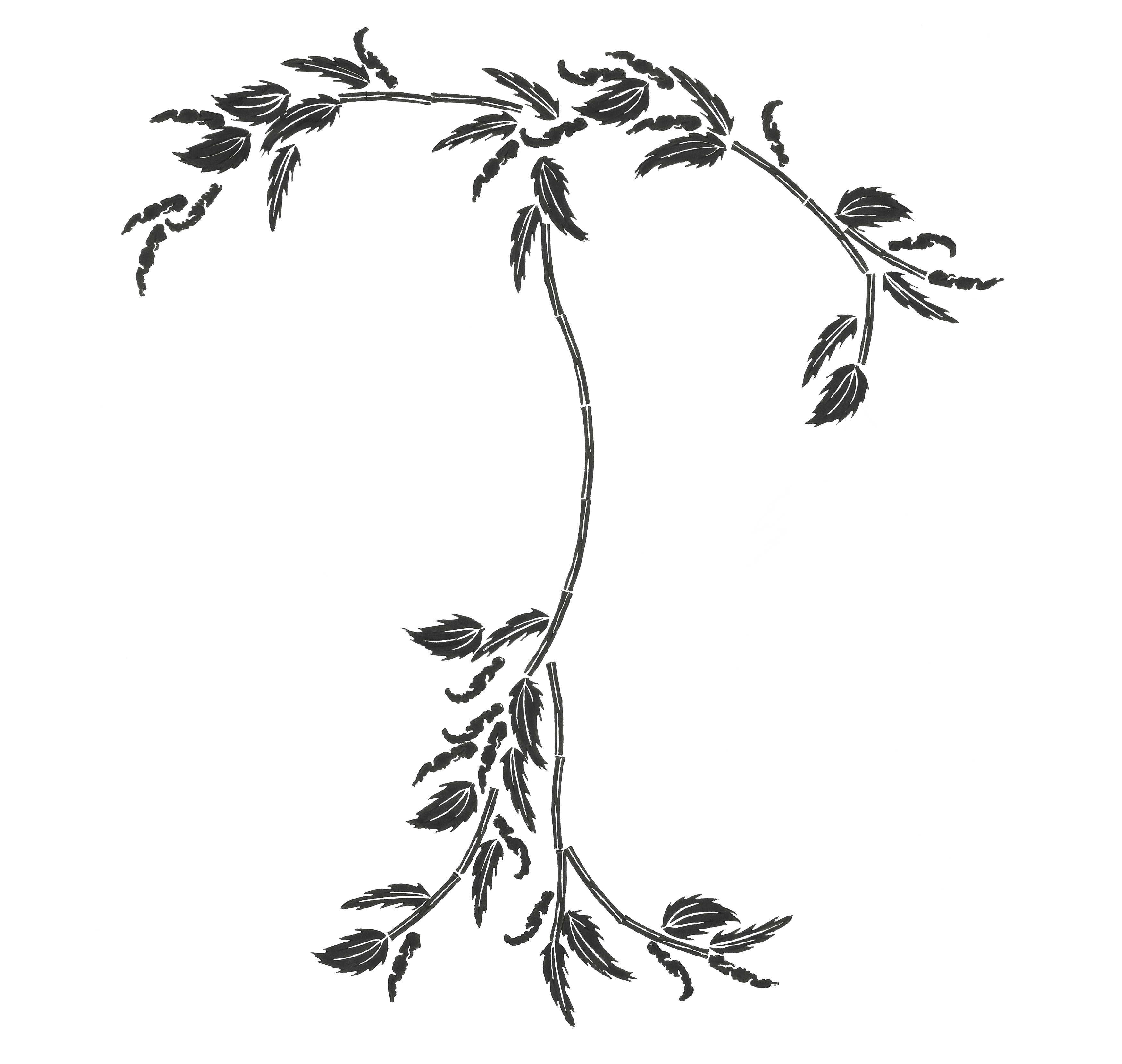 Typo Urtica, lettrine T