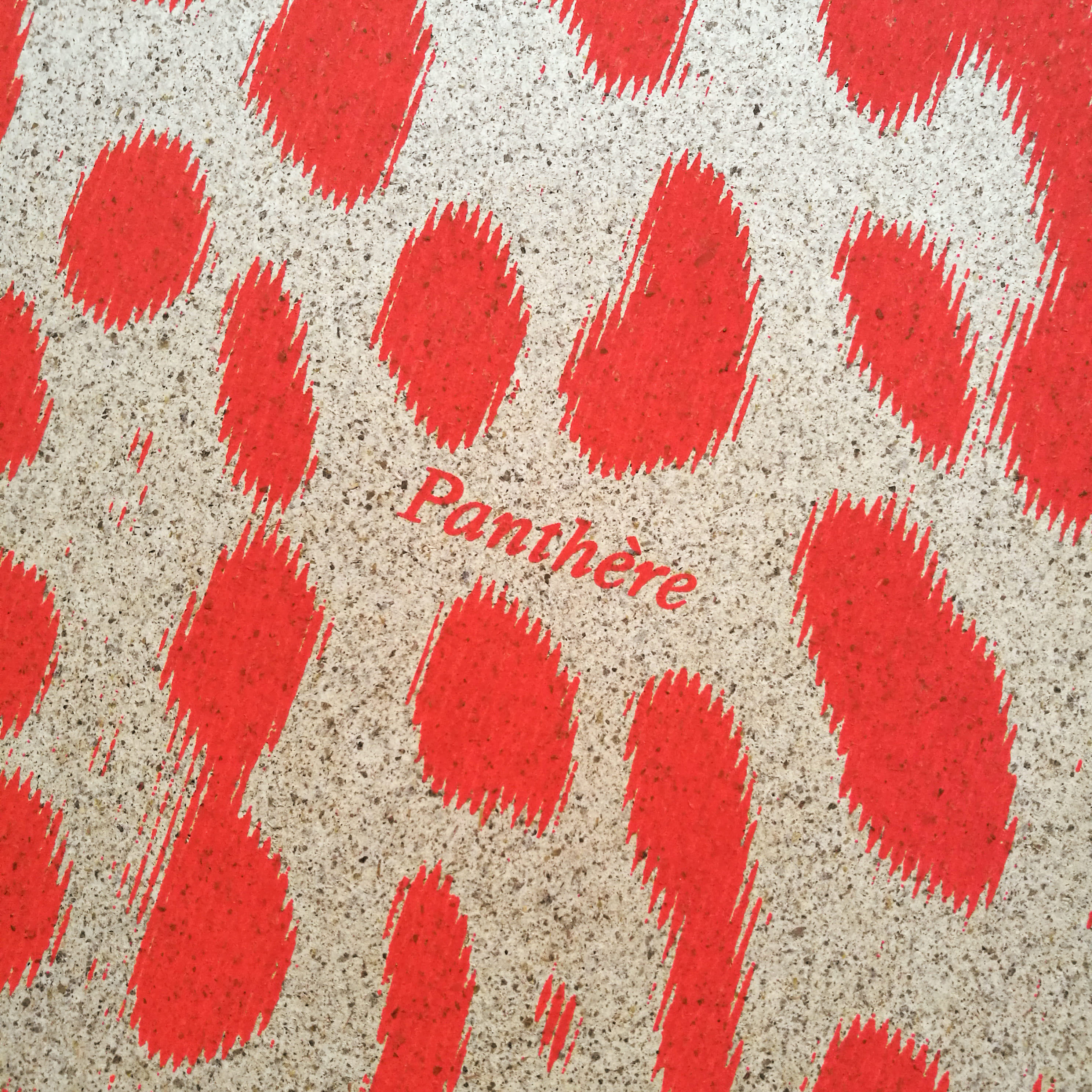 Panthère, zoom couverture sérigraphiée