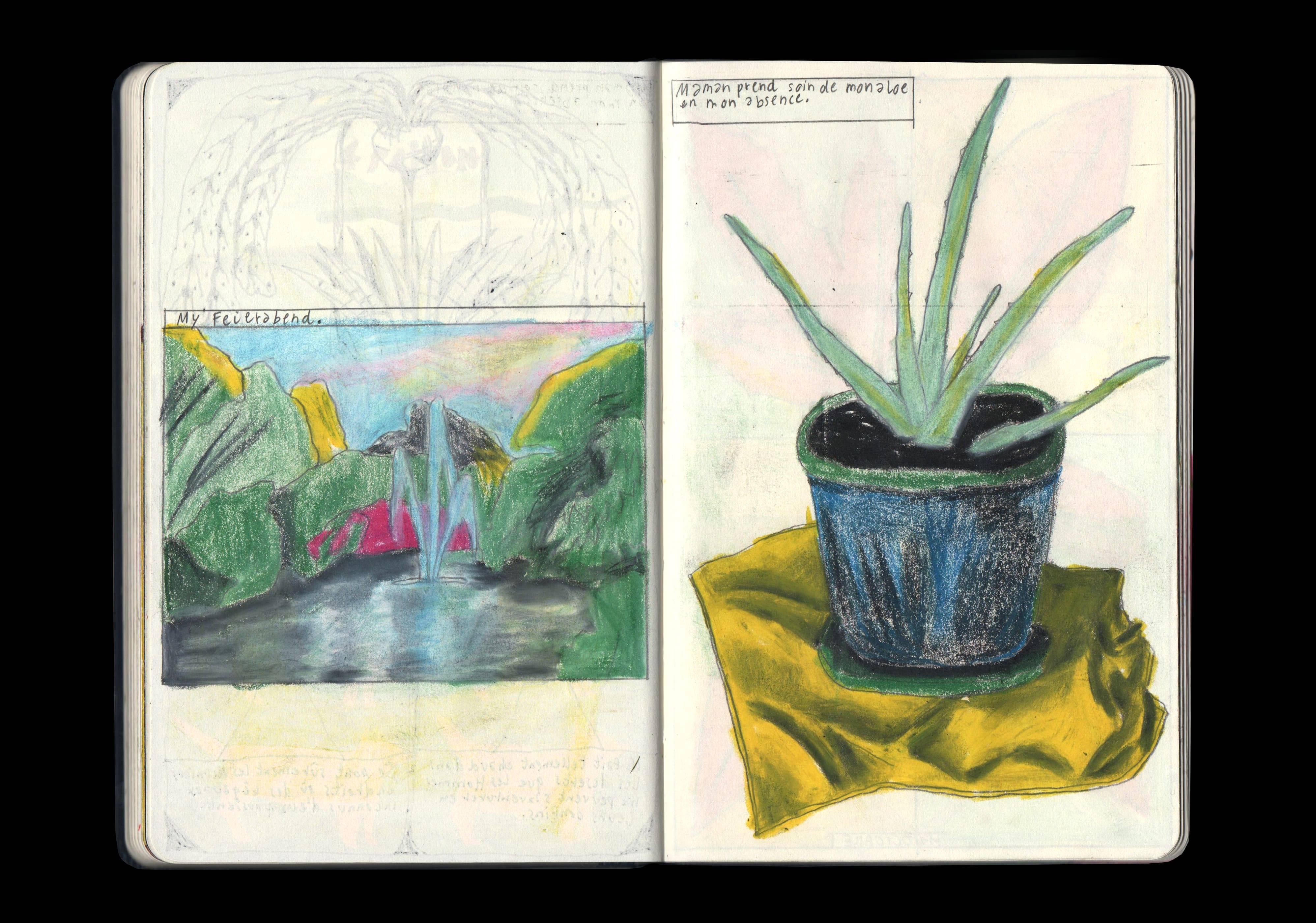 Carnet, illustration à la craie