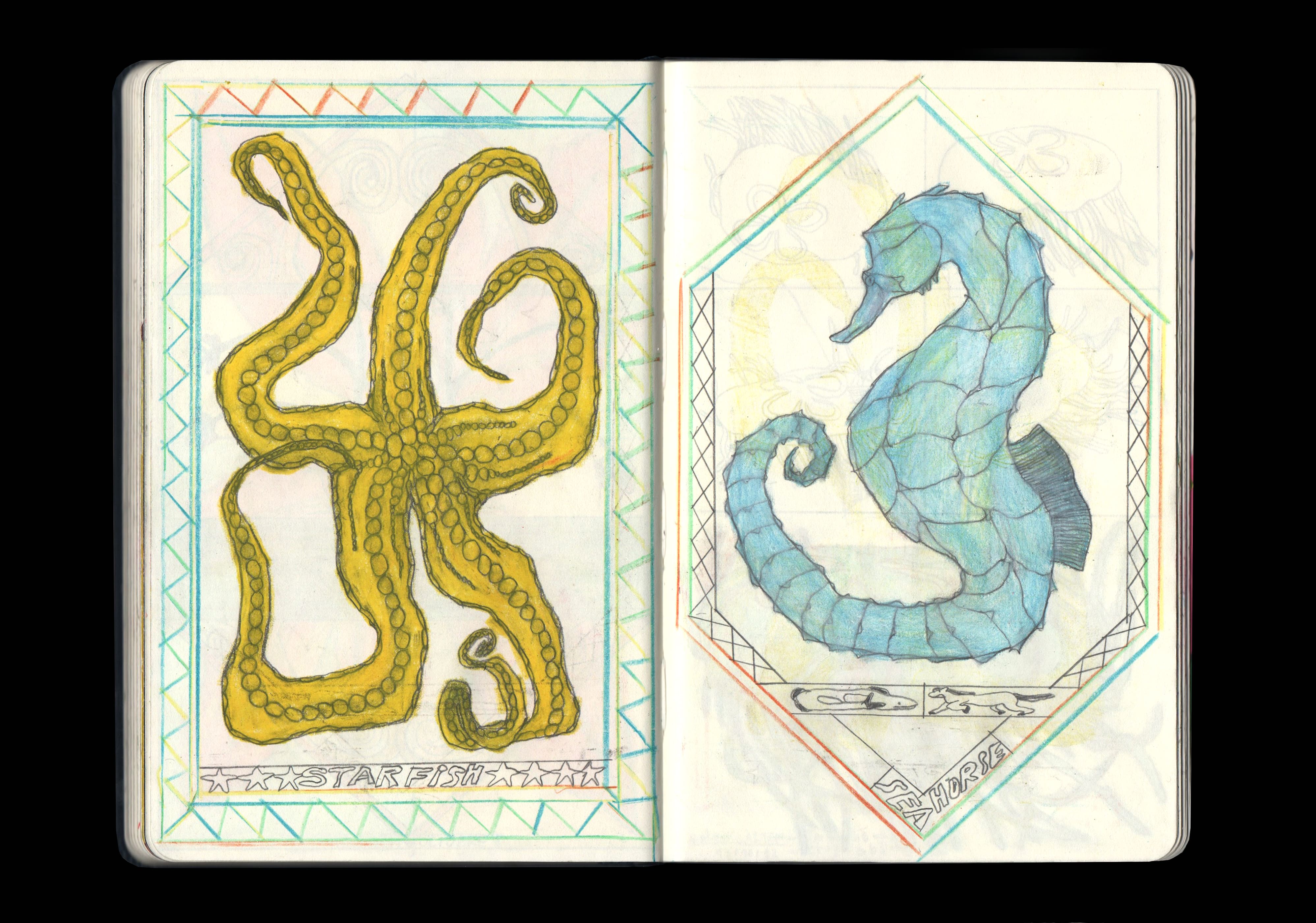 Carnet, illustration à la craie