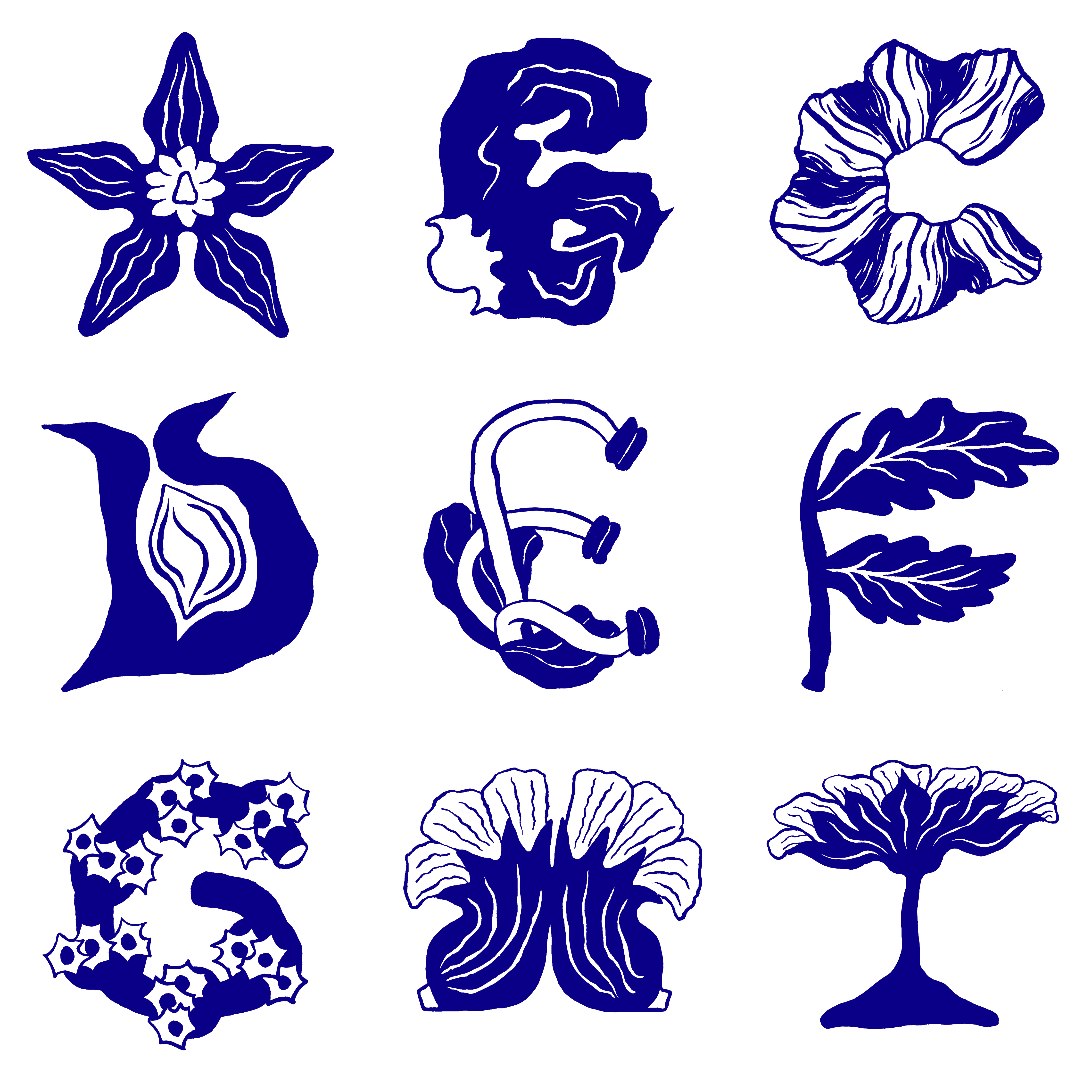 Petit Abécédaire de Botanique, lettrines